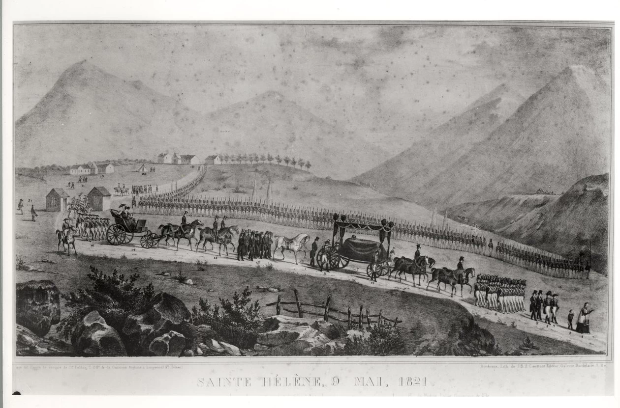 Jean - Joseph Benjamin, Constant, Il corteo funebre di Napoleone Bonaparte a Sant'Elena, 9 maggio 1821, Musee National du Chateau de Malmaison